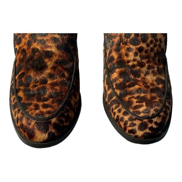 Zara Women’s Cow Furskin Leopard Print Loafers shoes Size 39 - Picture 7 of 13